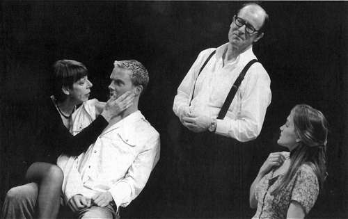 Frances de la Tour, Rupert Penry Jones, Alan Howard and Zoe Waites in 'The Play About The Baby'
