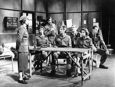 Alan, far right, as Tone, the 'elegant young darling'