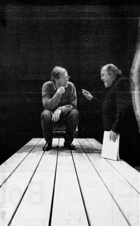 'Striving to better, oft we mar what's well': Sir Peter Hall, directing his first 'Lear', seeks to persuade Alan Howard, his King, that for once, Shakespeare's practice was wiser than his words.