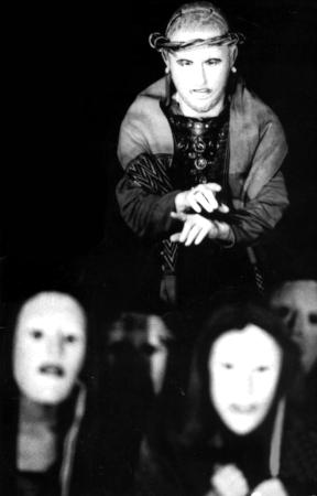 Masked Alan and chorus