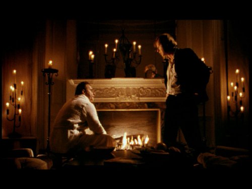 Trevor Eve (crouching) and Alan Howard in 'Soup'